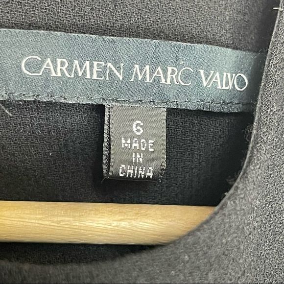 Carmen Marc Valvo Evening Gown Dress Size 6 Maxi Ombré Sequence Black Gold - Picture 13 of 13